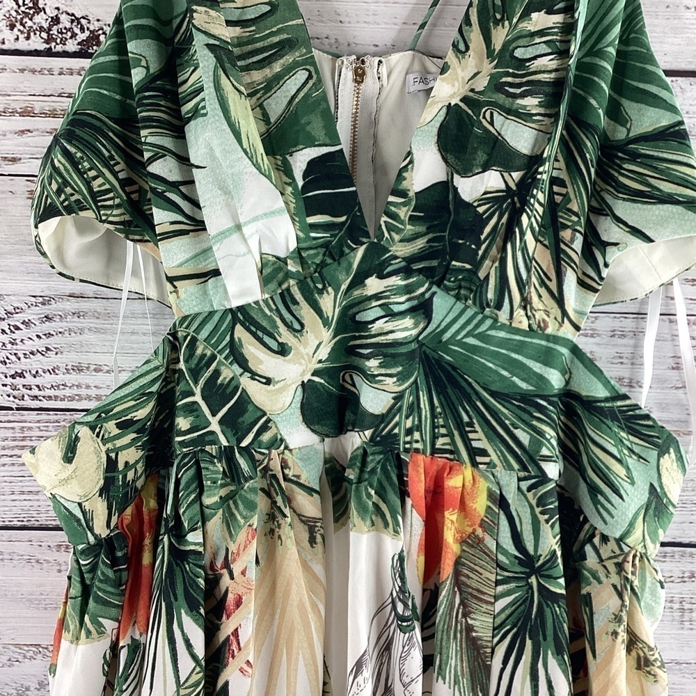 FASHION NOVA PLUS SIZE 1X‎ MAXI LONG DRESS KEY WEST PARTY VACATION BEACH NWT - Picture 8 of 16